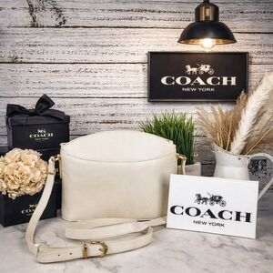 VINTAGE COACH #4405 SHOULDER BAG MADISON REGIS IVORY MADE‎ IN ITALY CROSSBODY